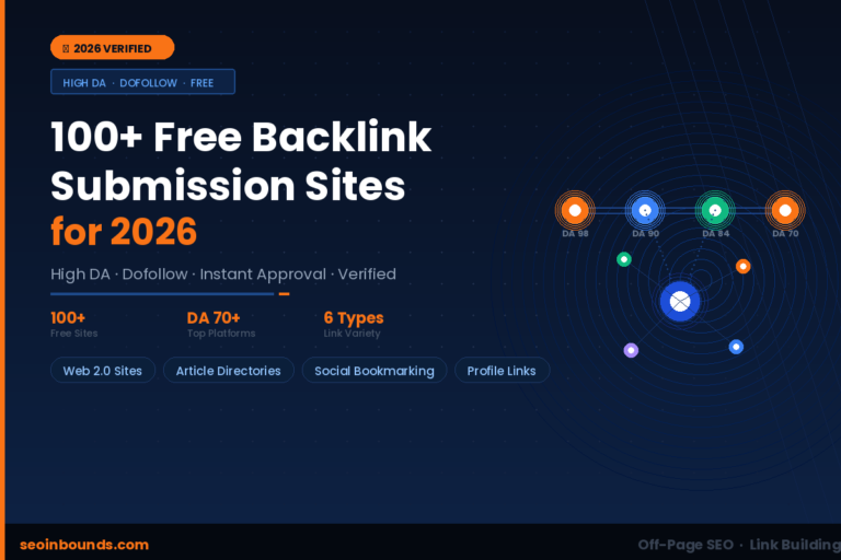 100+ Free Backlink Submission Sites 2026 (Permanent & High DA)