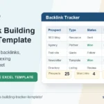 Free link building tracker template for tracking backlinks, outreach, anchors, and indexing
